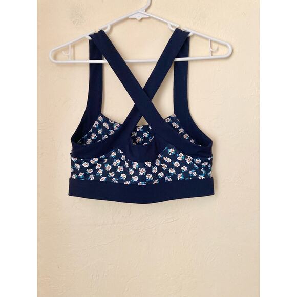 Fabletics Greta Low Impact Sports Bra Size S Daisy Field Navy - Picture 4 of 6